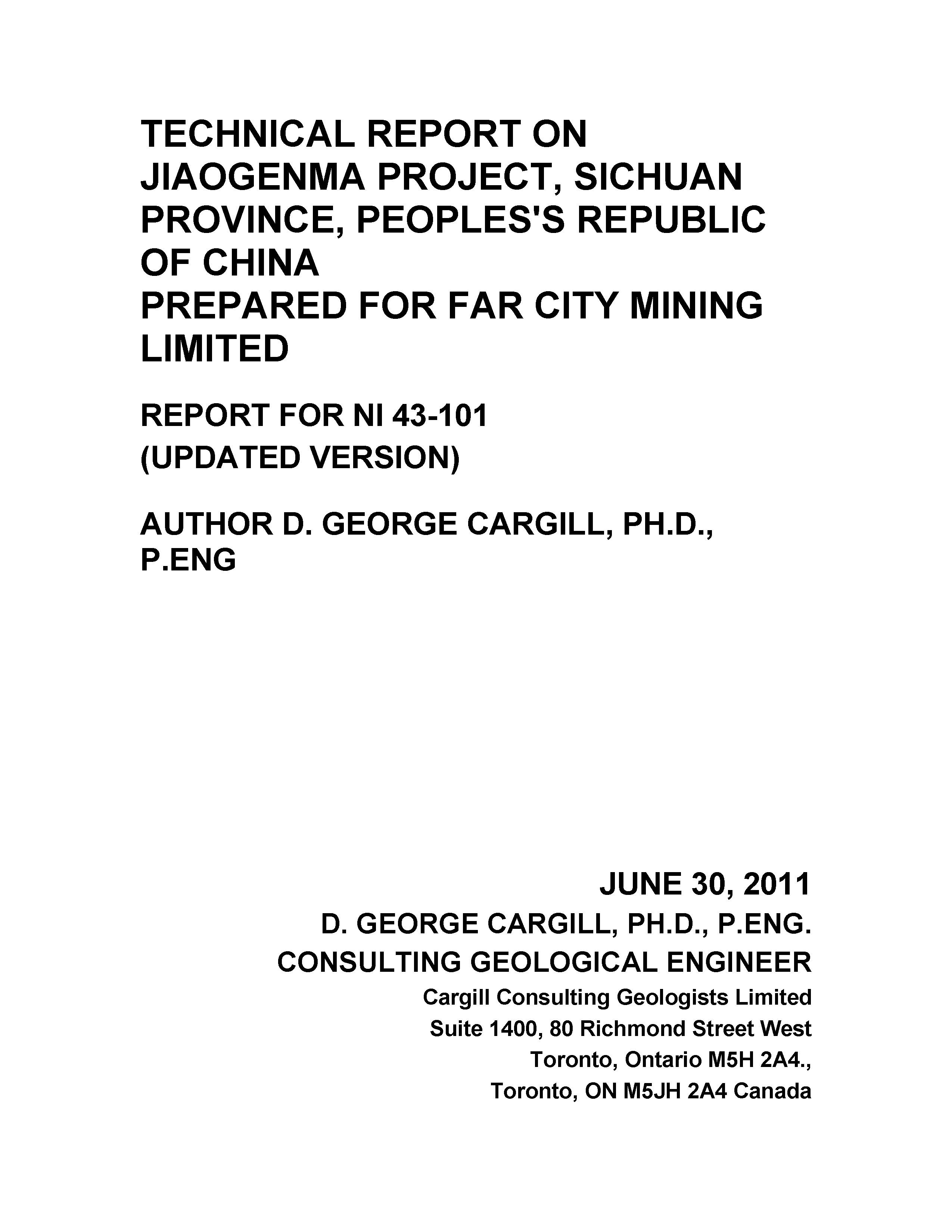 NI 43-101 property geology report editing, table editing, figure editing, cartography  figure update, map editing, cartography map update